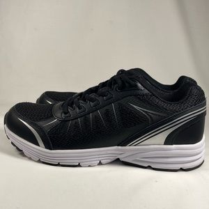 BCG Academy Black Silver and White Ultra Lite Walking Shoes Sneaker Athletic